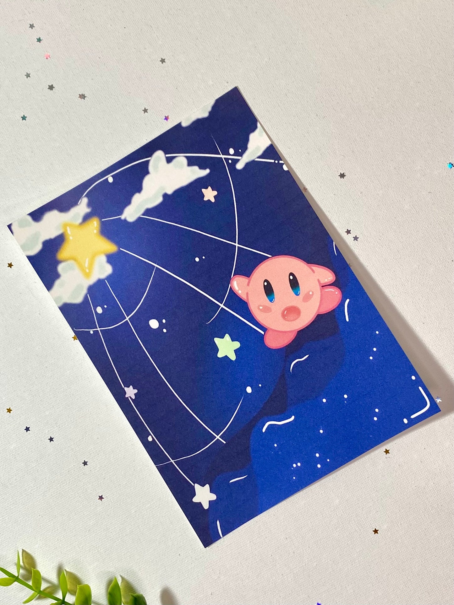 Starry Sky Kirby Art Print