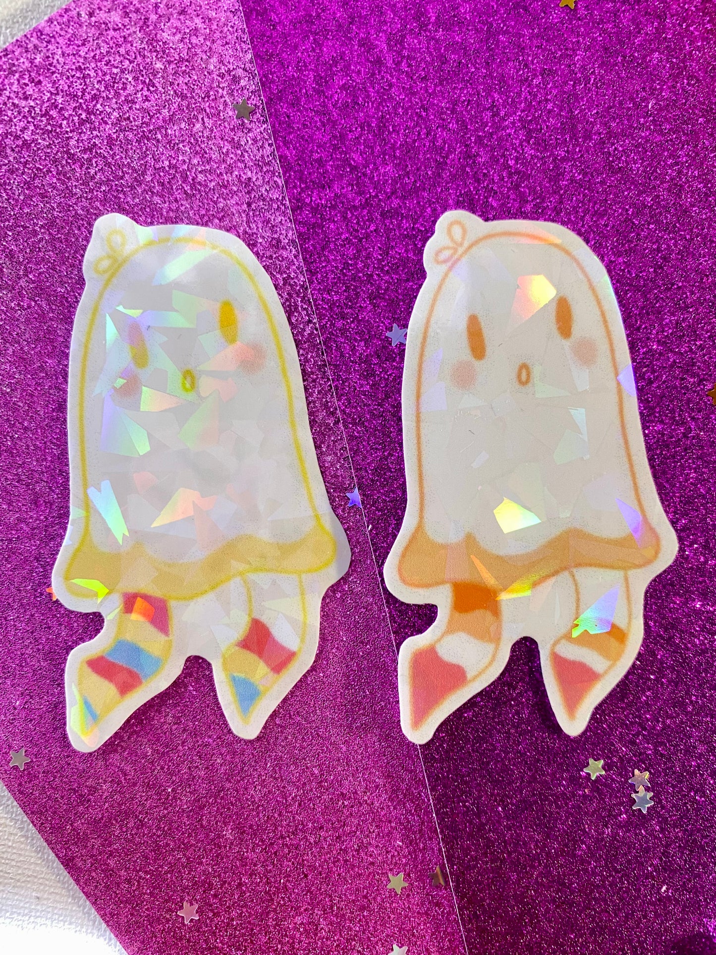 Holographic LGBTQ+ Ghost Stickers